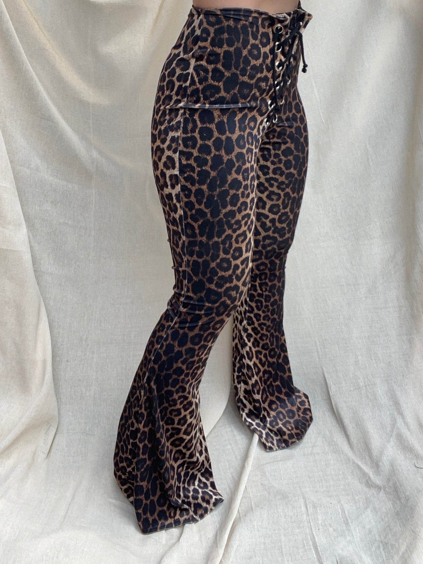 Stevie Flared Trousers - Golden Leopard