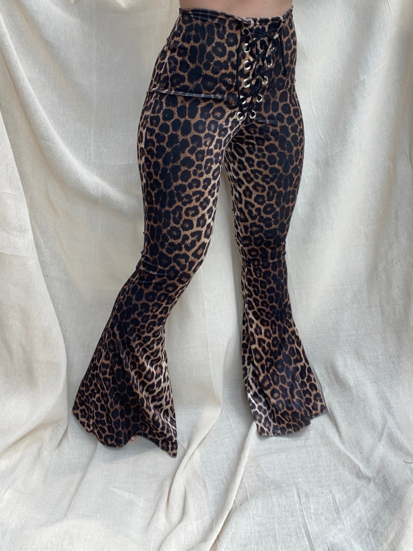 Stevie Flared Trousers - Golden Leopard