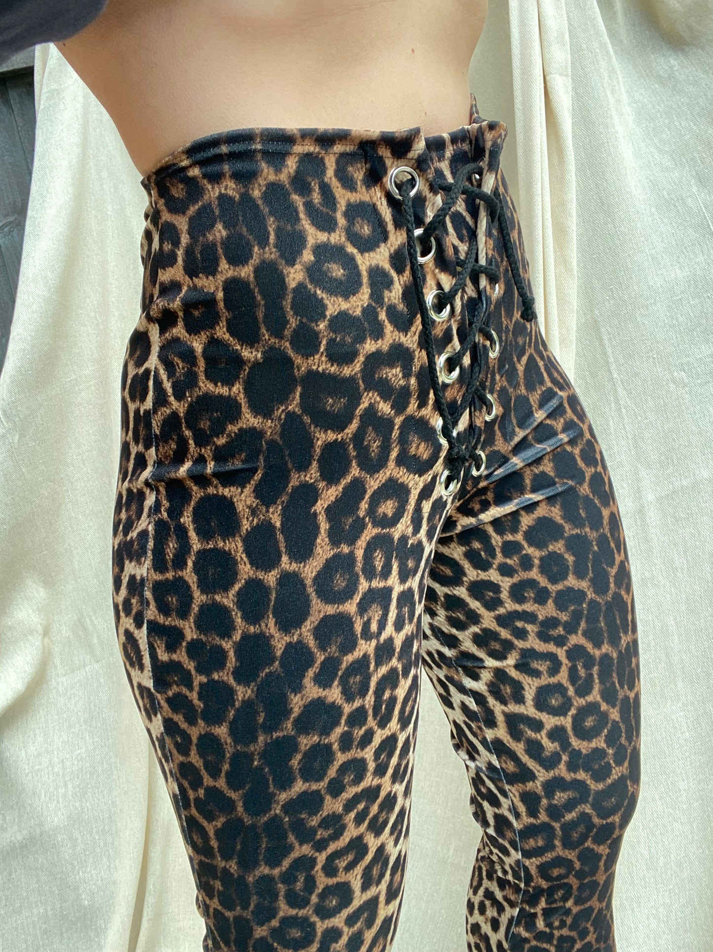 Stevie Flared Trousers - Golden Leopard