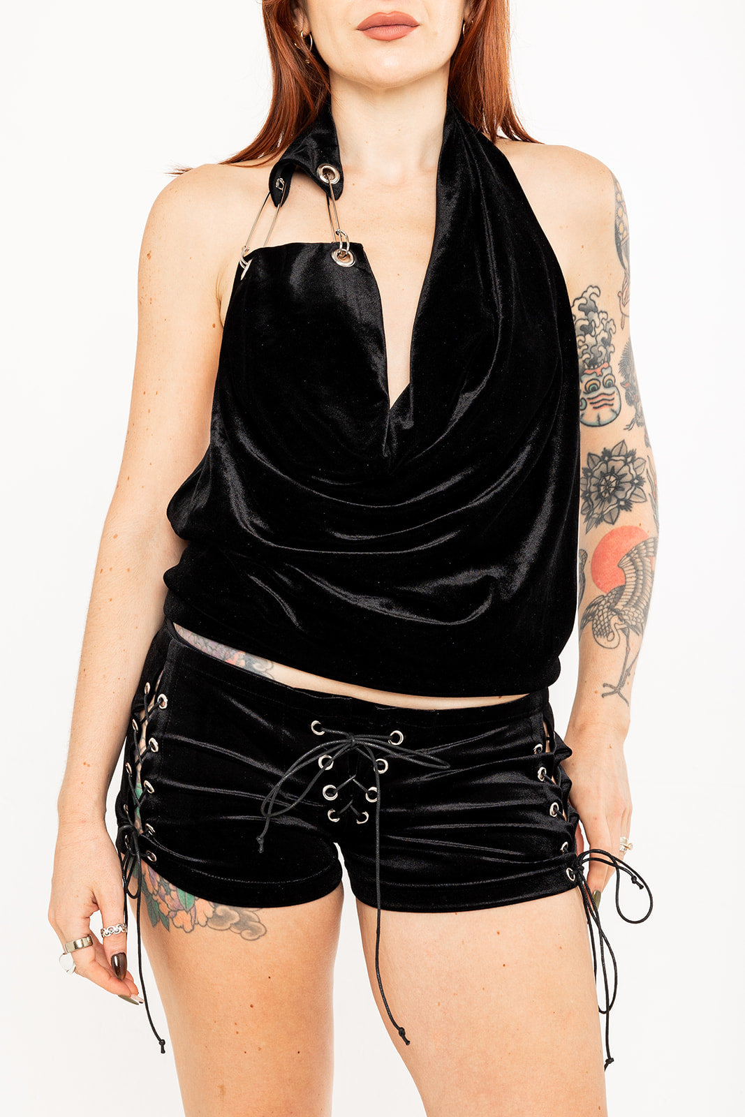 Smokin hot pants - Velvet - Black