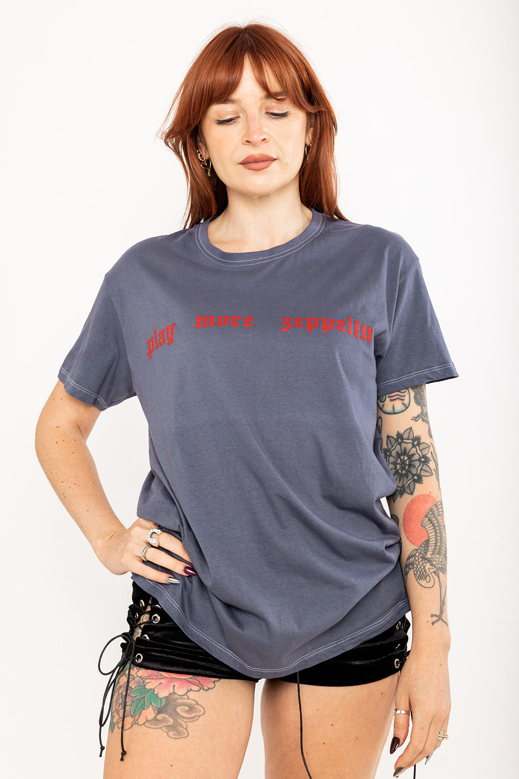 Play More Zeppelin T-Shirt - Washed Black