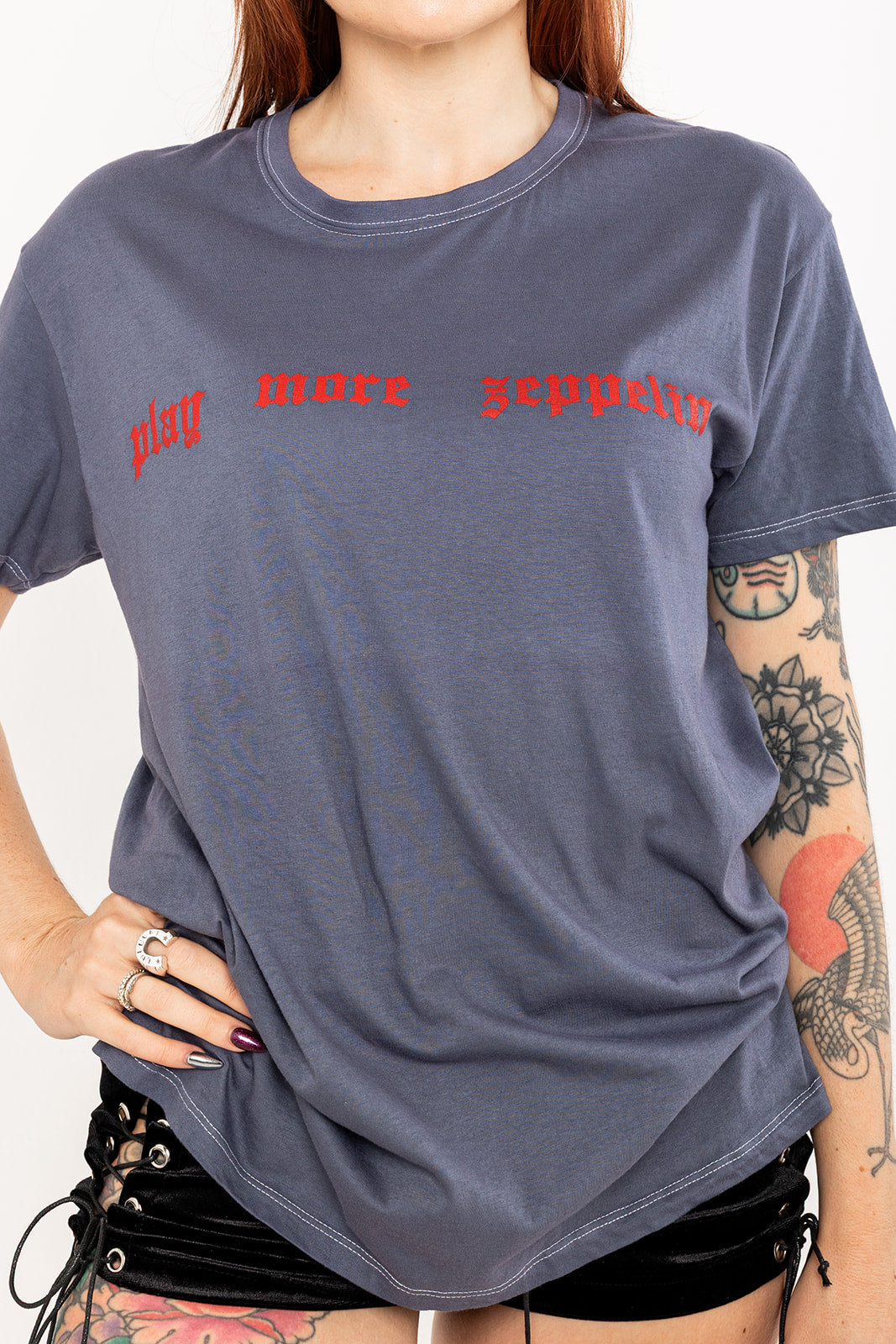 Play More Zeppelin T-Shirt - Washed Black