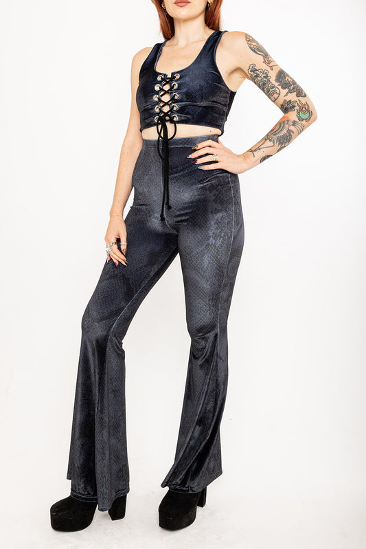 Flared Trousers - Serpent - Charcoal