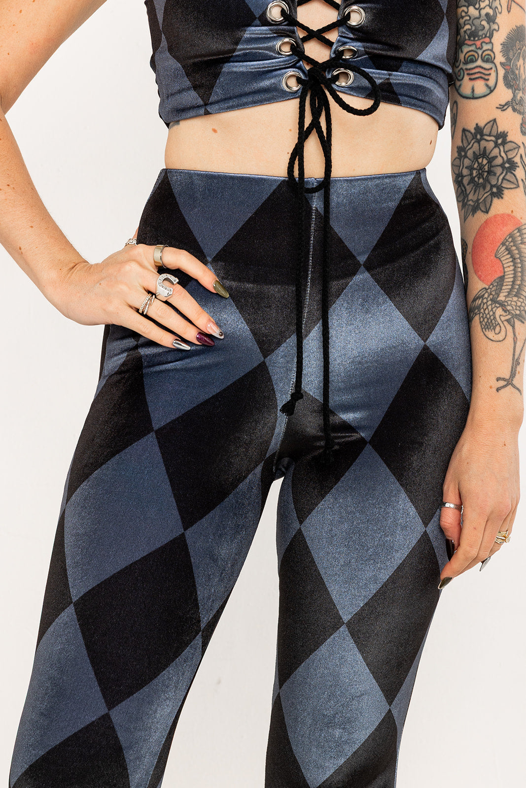 Flared Trousers - Harlequin