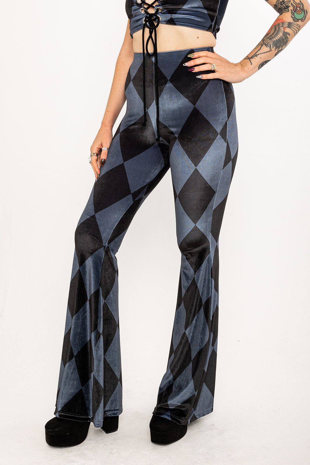 Flared Trousers - Harlequin