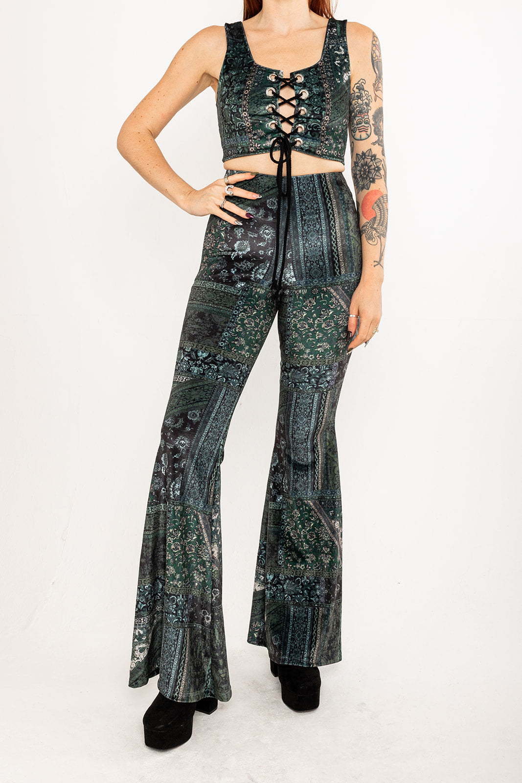 Flared Trousers - Willow