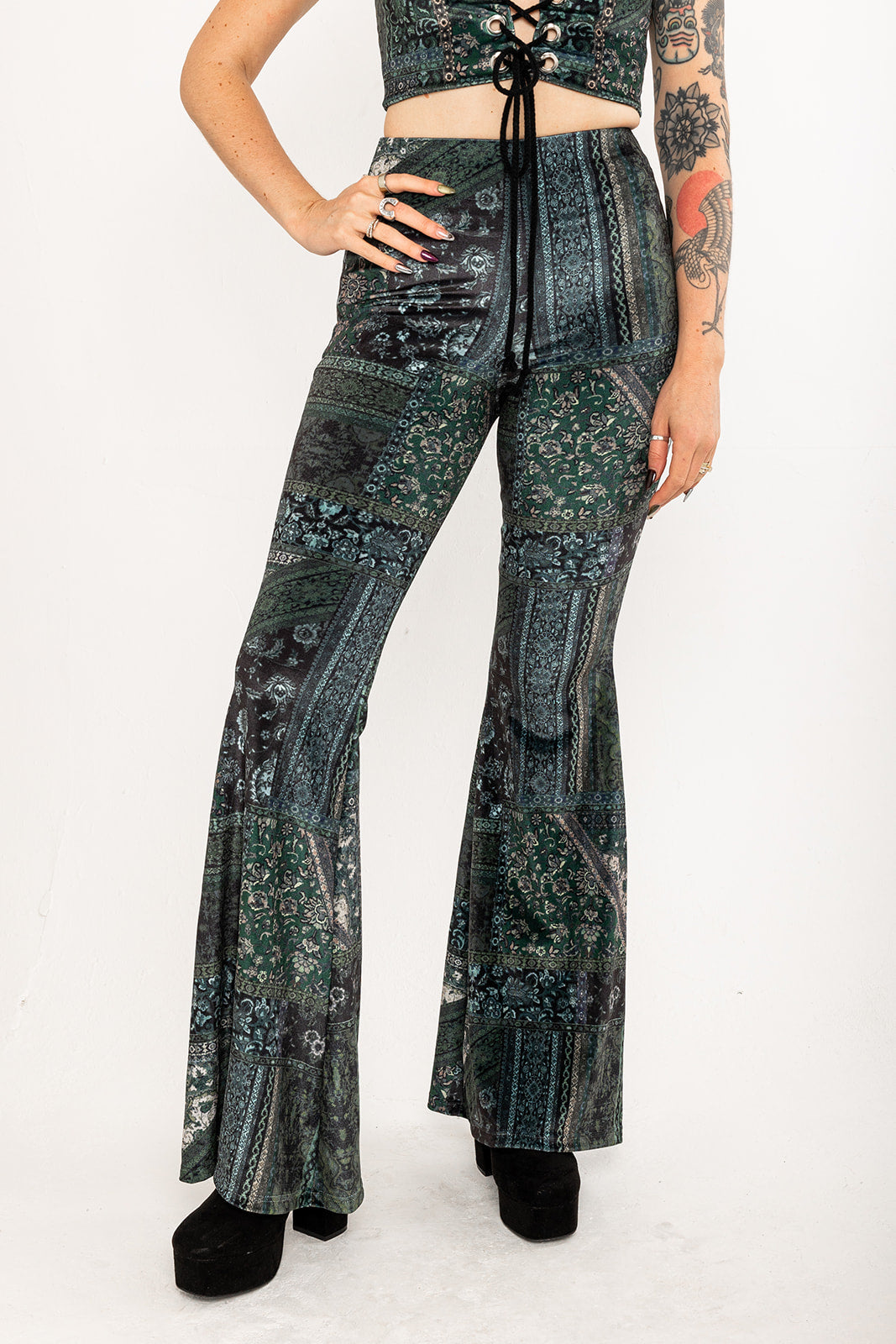 Flared Trousers - Willow