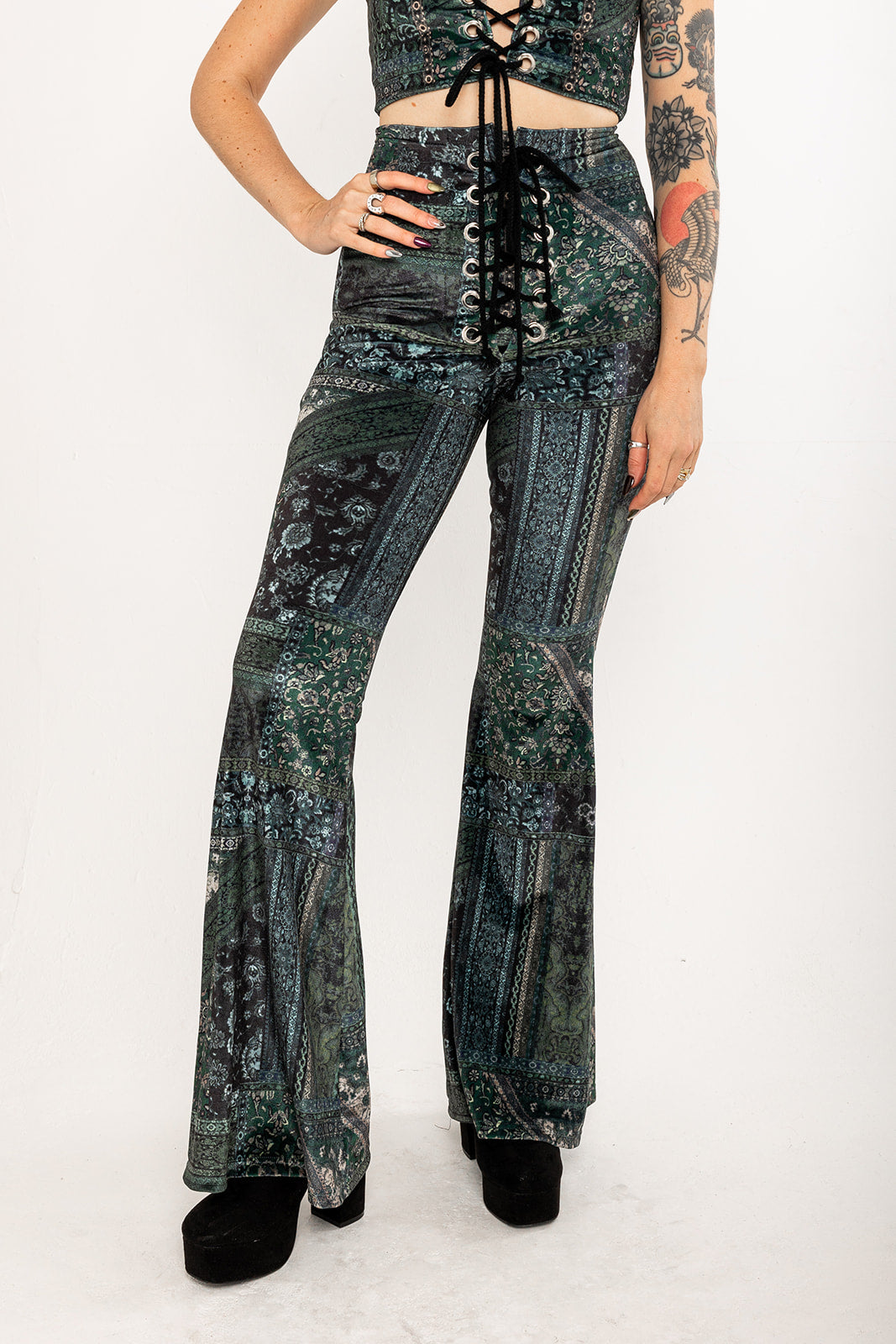 Stevie Flared Trousers - Willow