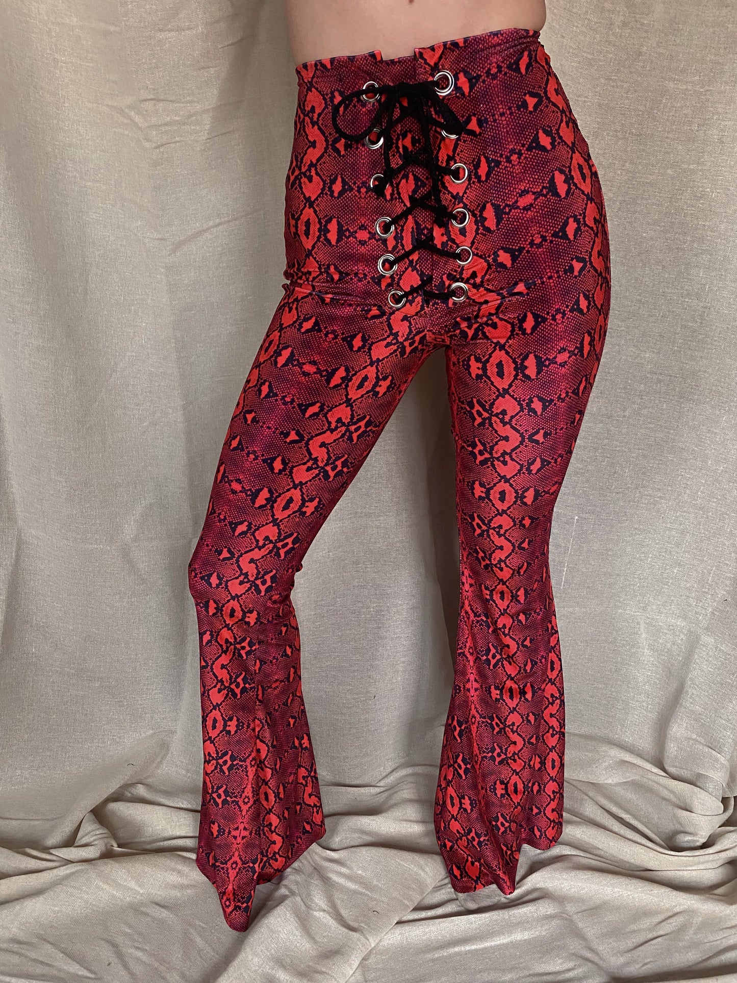 Stevie Flared Trousers - Red serpent – MXCI