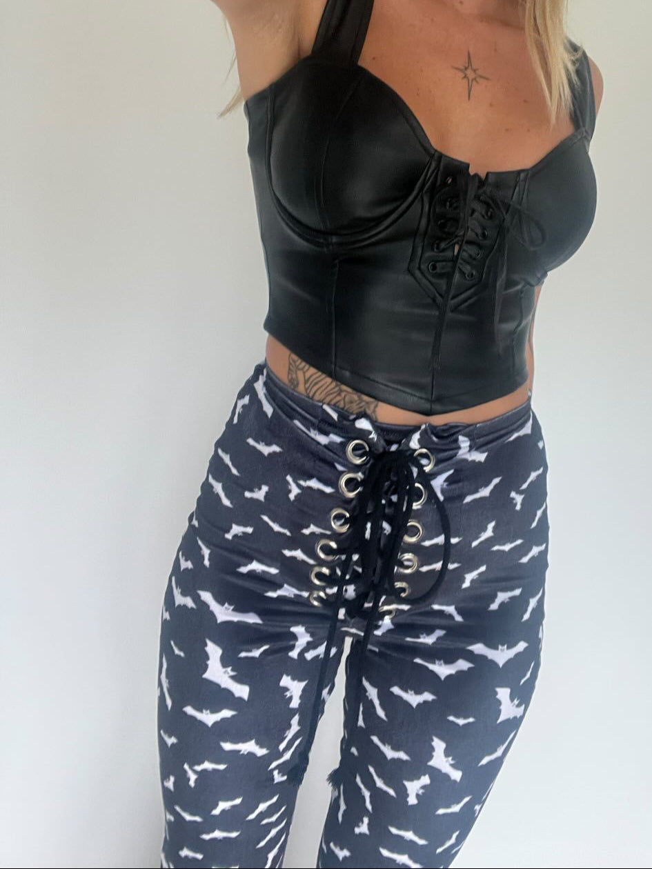 Stevie Flared Trousers - Bats