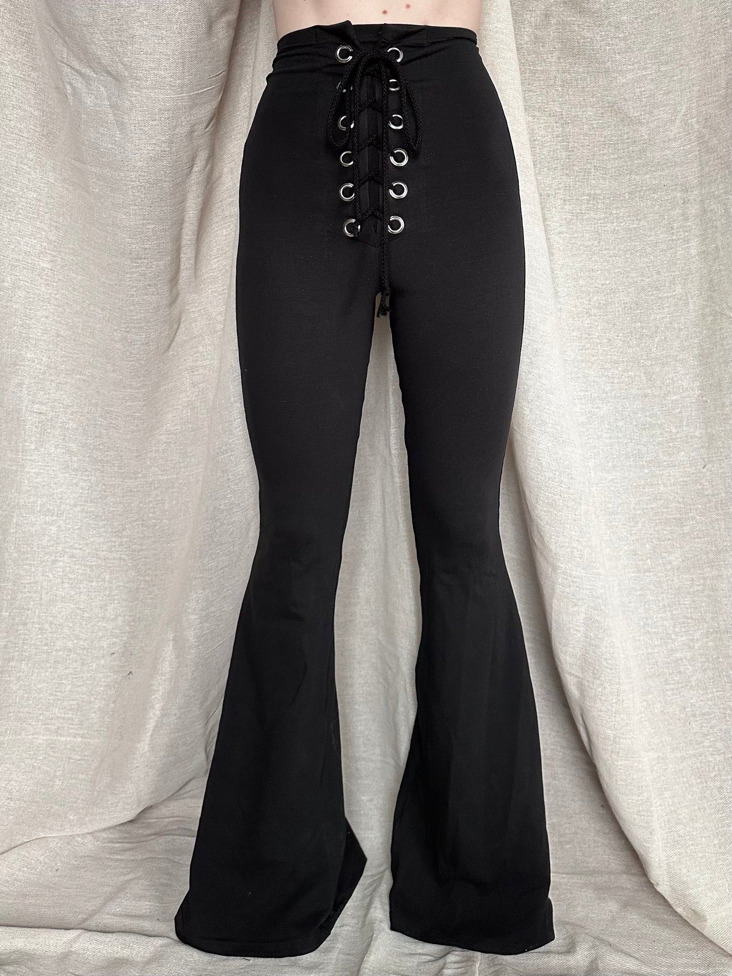 Stevie Flared Trousers - Jersey - Black