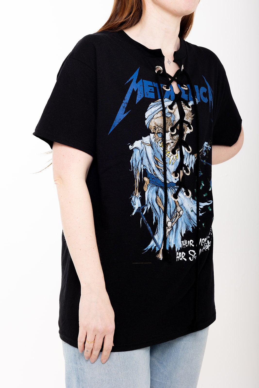 Metallica  - Black -Doris (back print) - Lace Up T-shirt