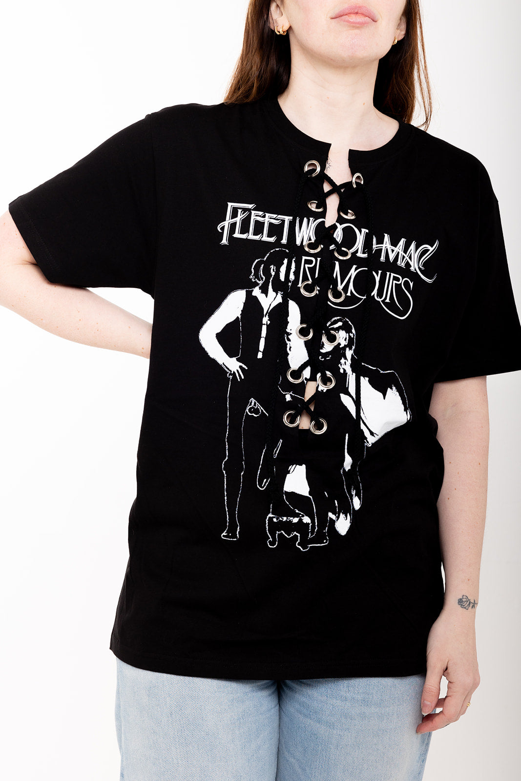 One off - Fleetwood Mac - Black -  Rumours - Lace Up T-shirt