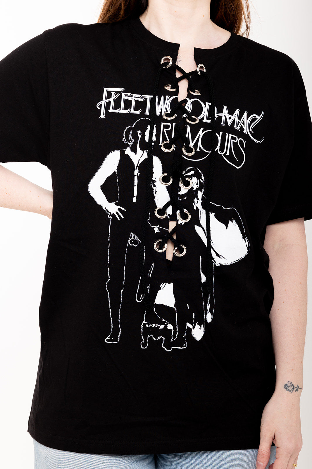 One off - Fleetwood Mac - Black -  Rumours - Lace Up T-shirt