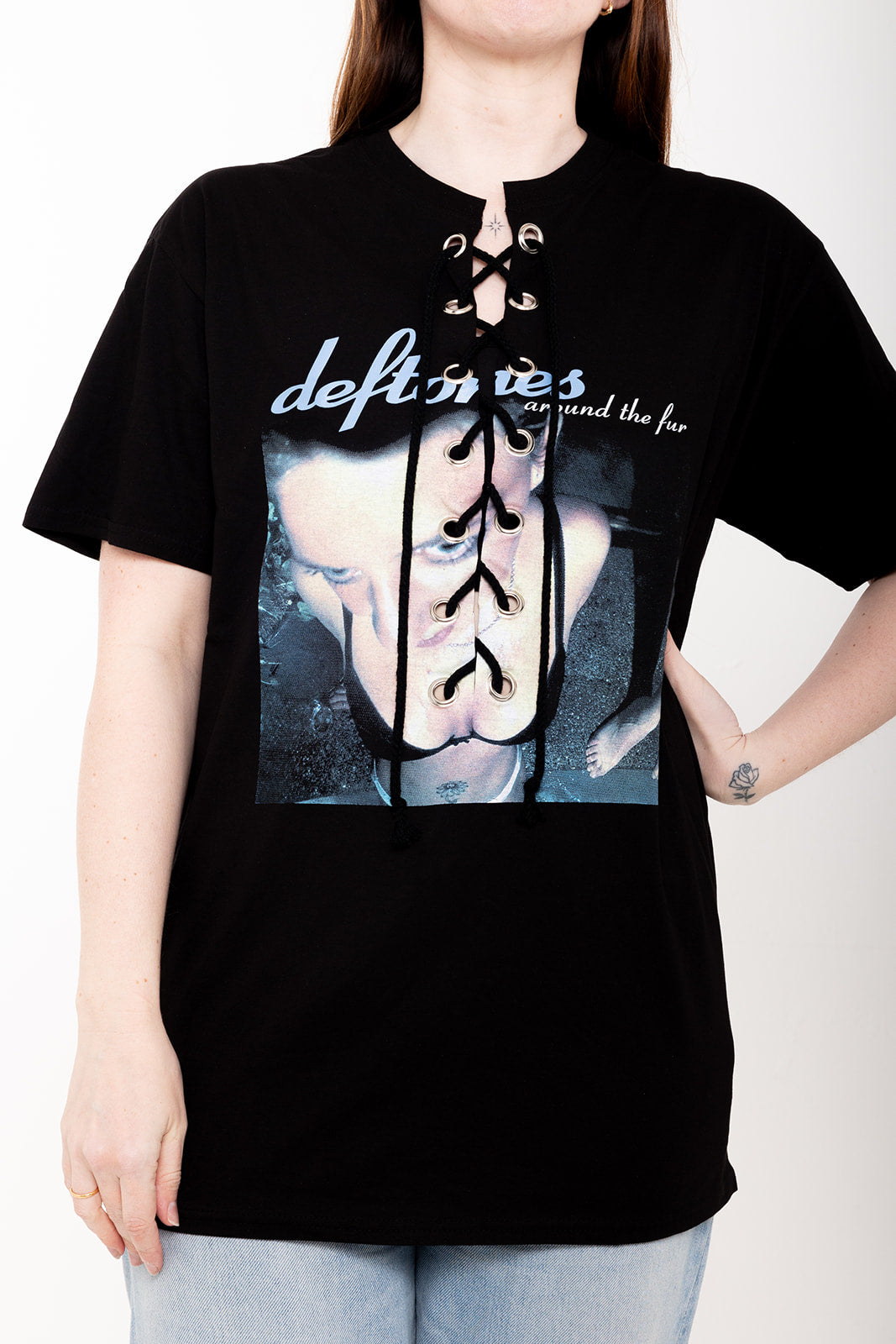 Deftones - Black - Around the Fur - Lace Up T-shirt