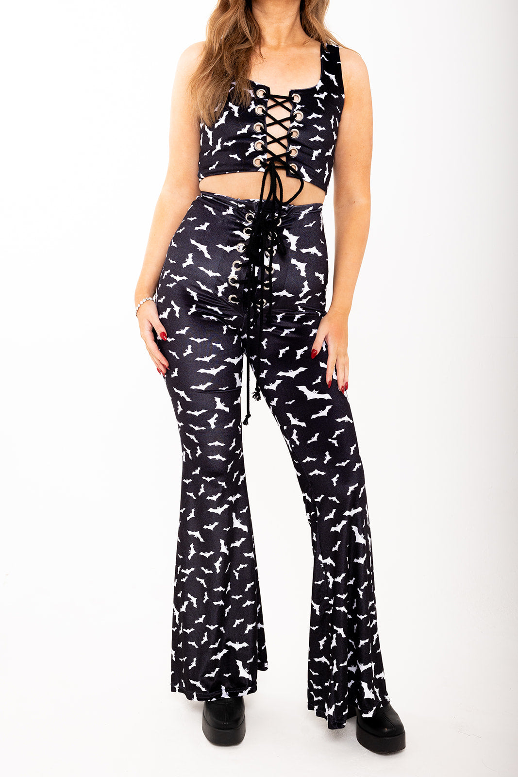 Stevie Flared Trousers - Bats