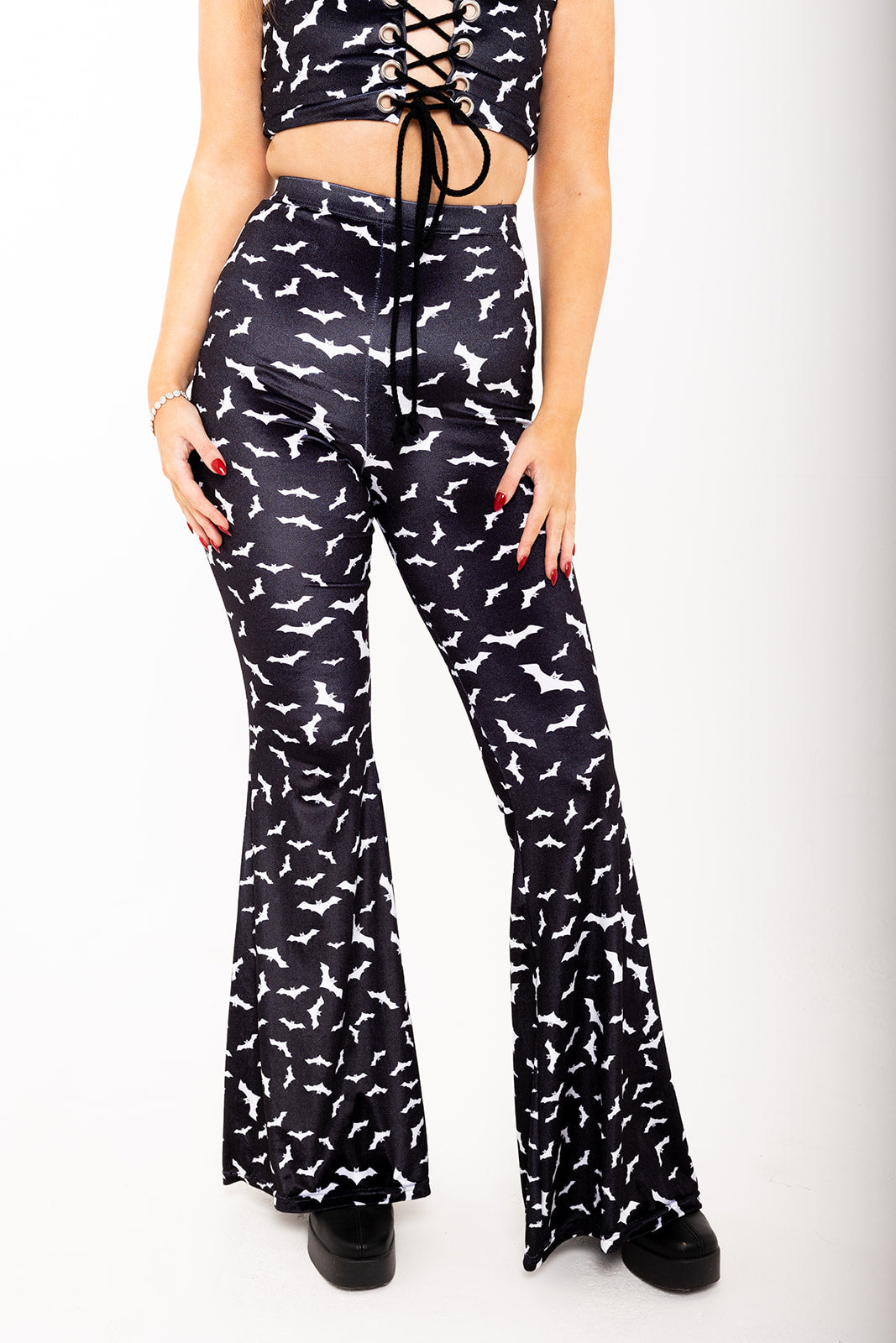 Flared Trousers - Bats
