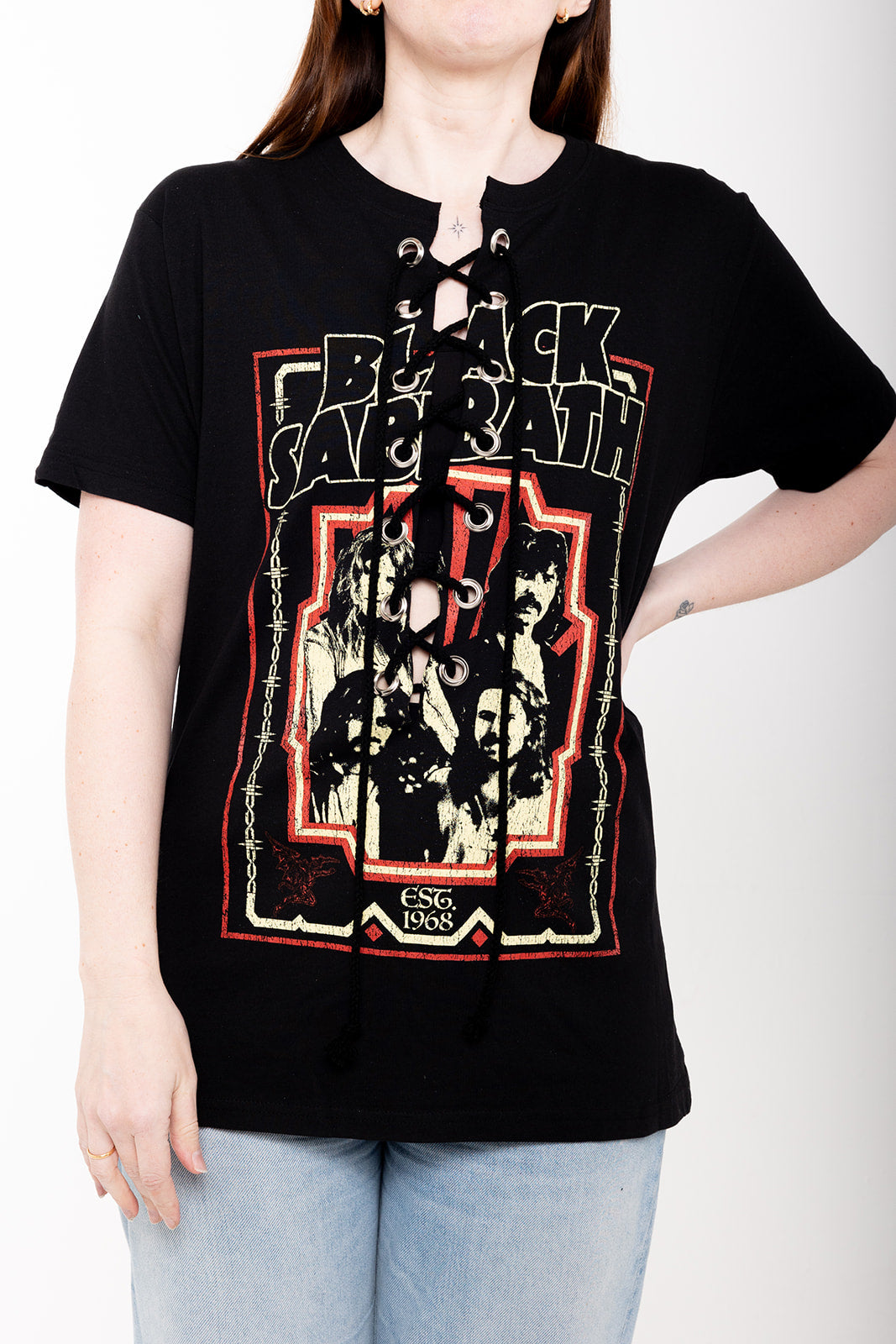One off - Black sabbath - Black - Est 1968 - Lace Up T-shirt