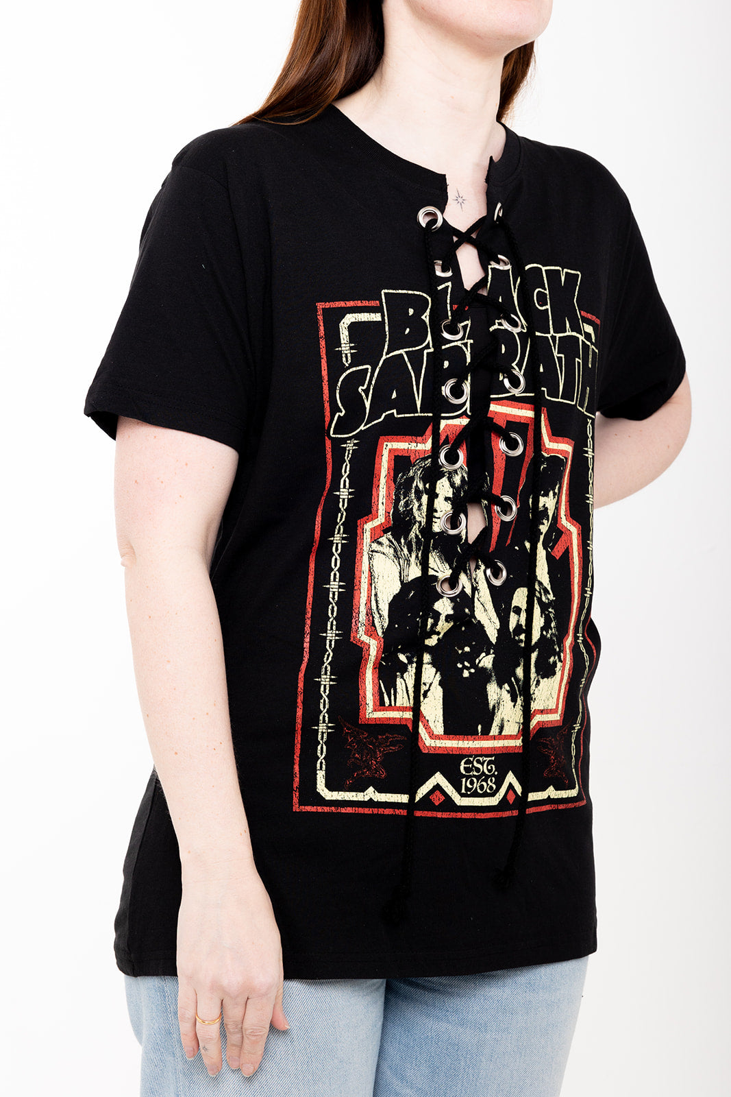 One off - Black sabbath - Black - Est 1968 - Lace Up T-shirt