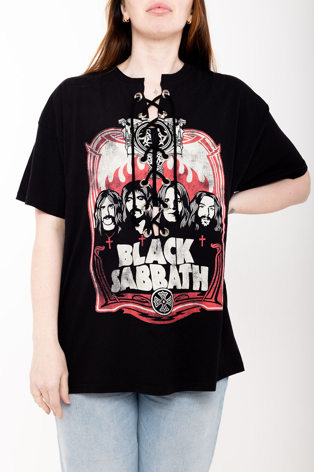 One off - Black sabbath - Lace up T-shirt