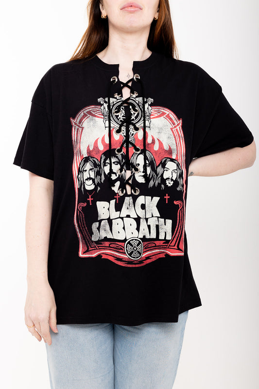 One off - Black sabbath - Lace up T-shirt