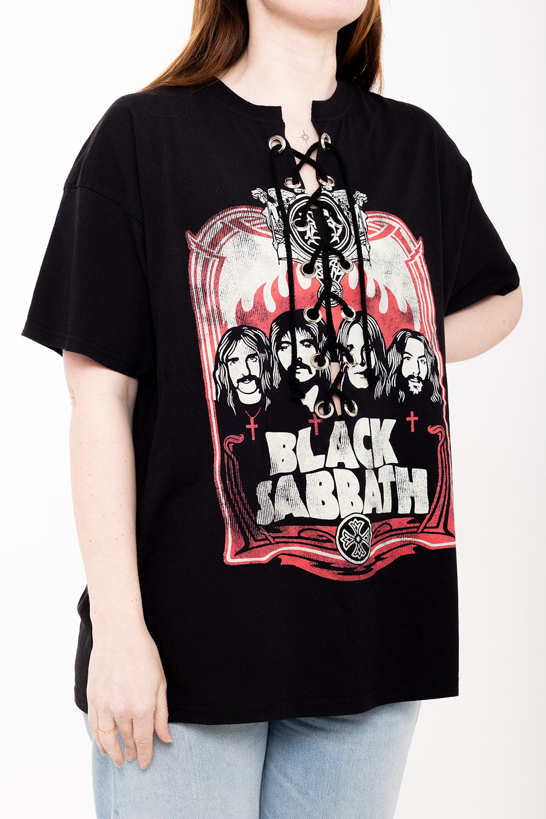 One off - Black sabbath - Lace up T-shirt