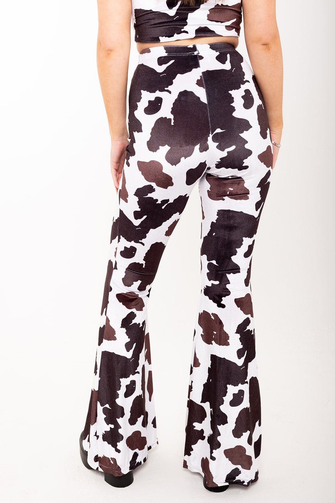 Flared Trousers - Cow - Brown