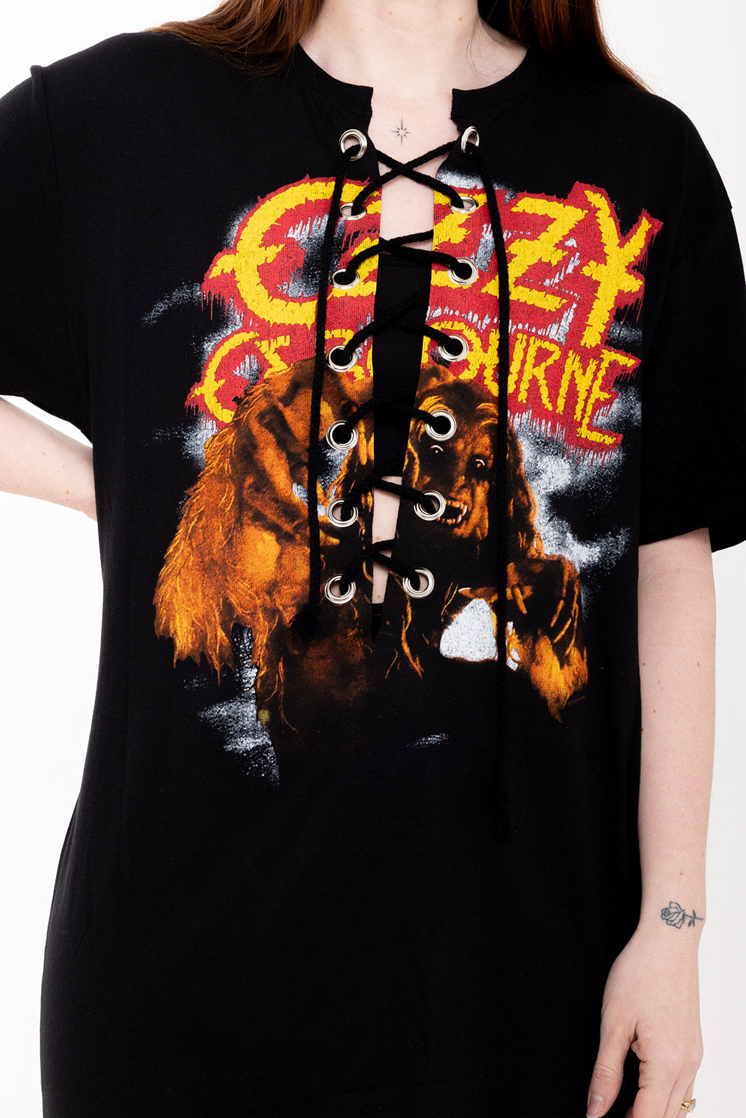Ozzy Osbourne  - Black - Vintage Werewolf - Lace Up T-shirt
