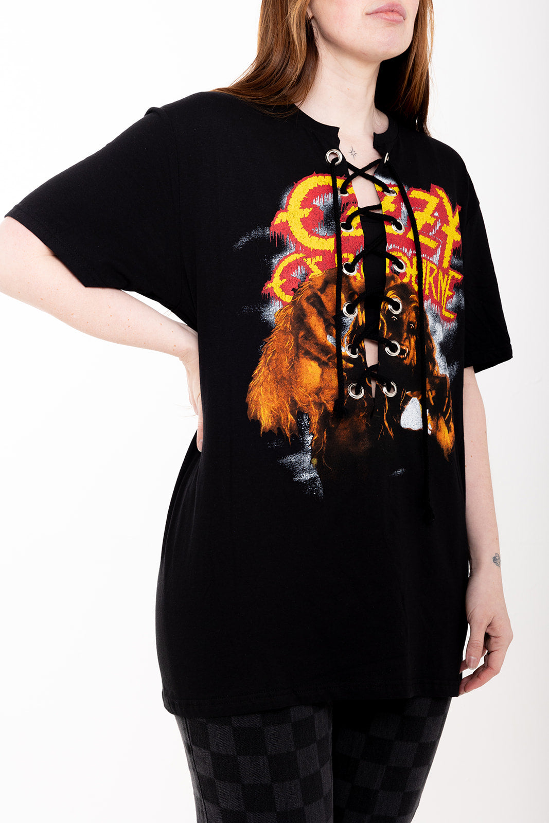 LUCKY DIP - Lace Up Tshirt