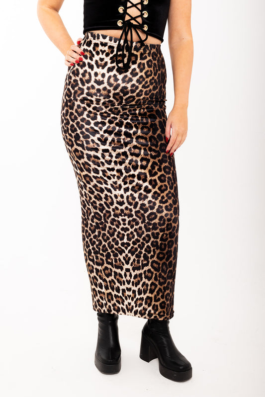 Bianca Skirt - Golden Leopard