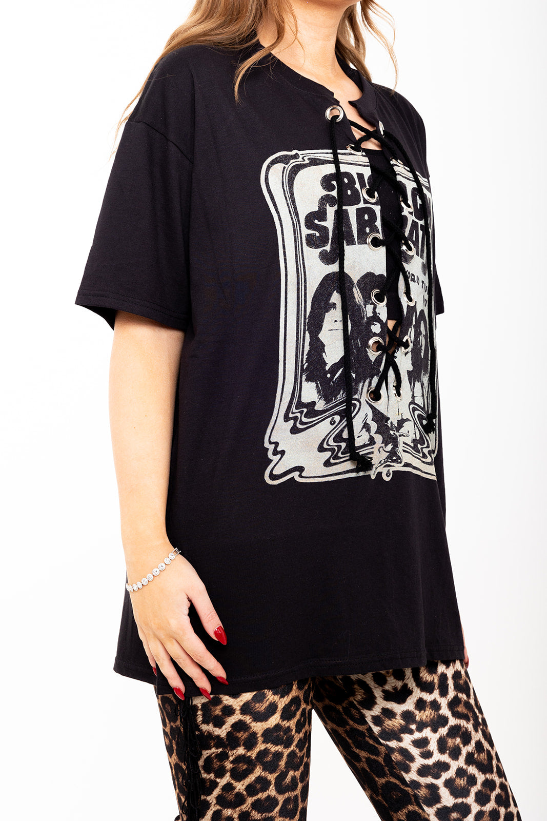 Black Sabbath  - Black - Lace Up T-shirt