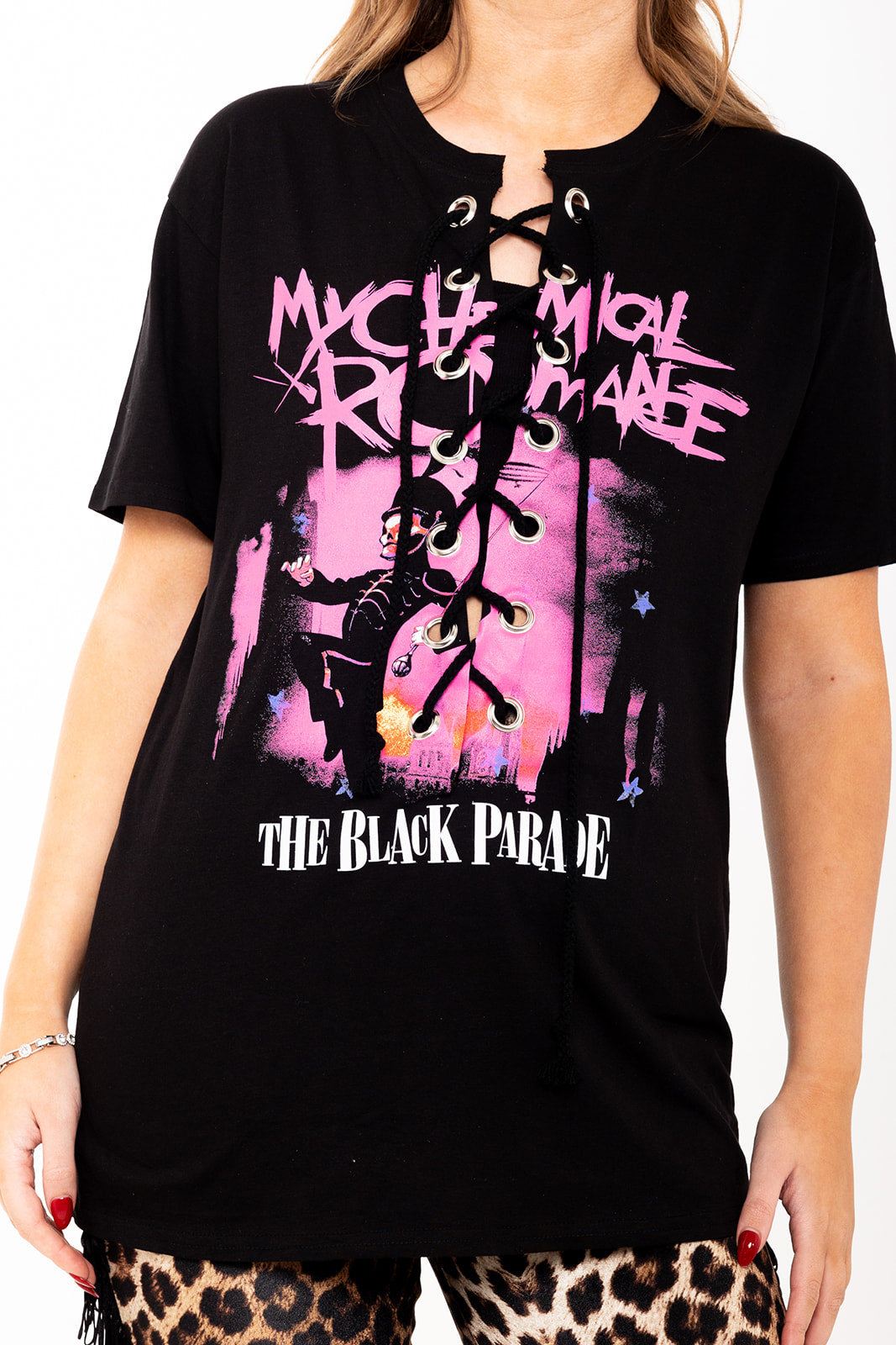 My Chemical Romance - Black Parade  - Black - Lace Up Tshirt