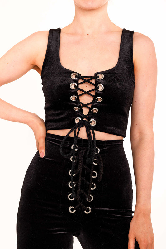 Jocelyn Two-way Top - Plain Velvet