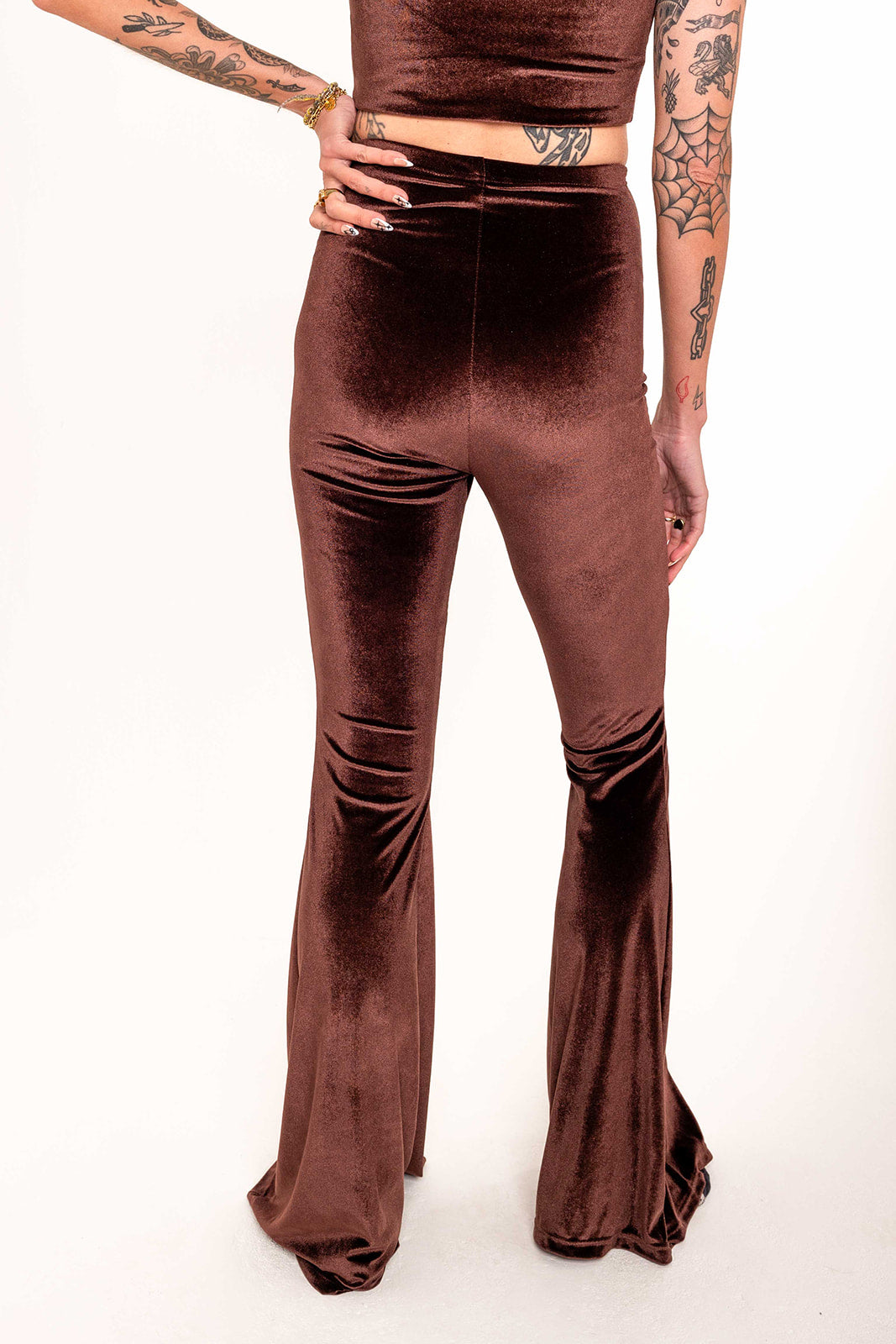 Stevie Flared Trousers - Chocolate