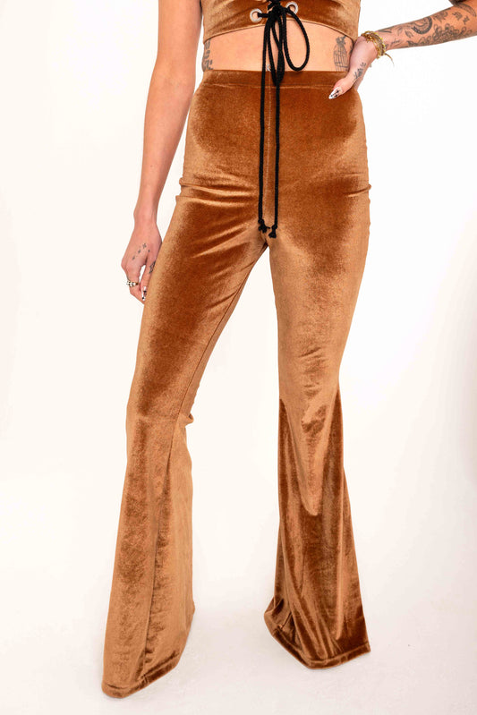 SAMPLE Flared Trousers - Bronze