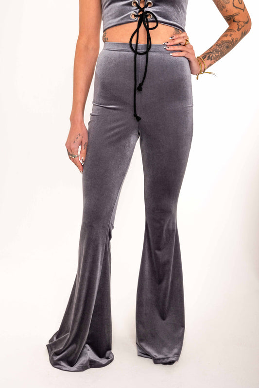 SAMPLE Flared Trousers - Steel