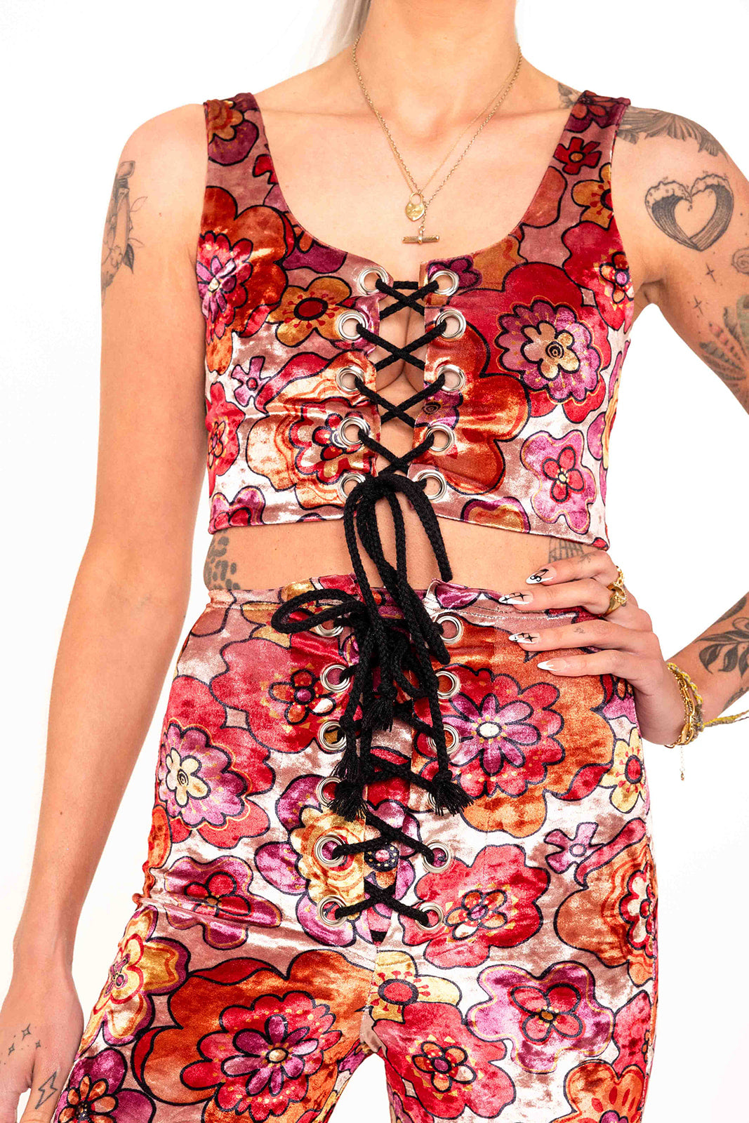 Jocelyn Two-way Top - Crushed Velvet - Dusky Pink Exclusive