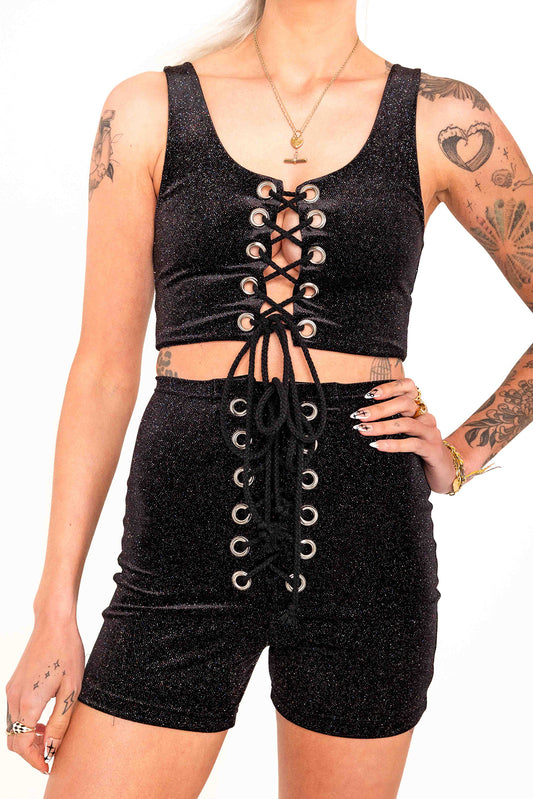 Stevie Shorts in Glitter