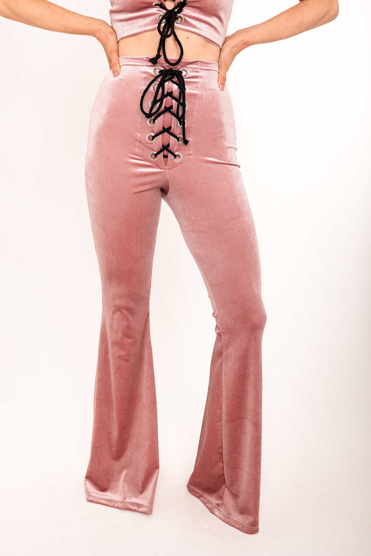Stevie Flared Trousers - Blush