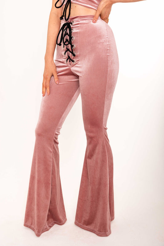 SAMPLE - Stevie Flared Trousers  - Blush