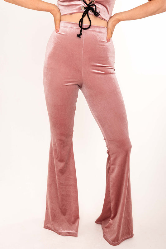 Flared Trousers - Blush