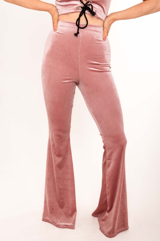 SAMPLE Flared Trousers - Blush