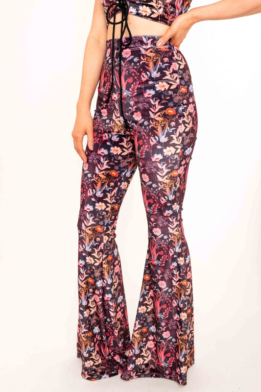 SAMPLE Flared Trousers - Rustic Floral