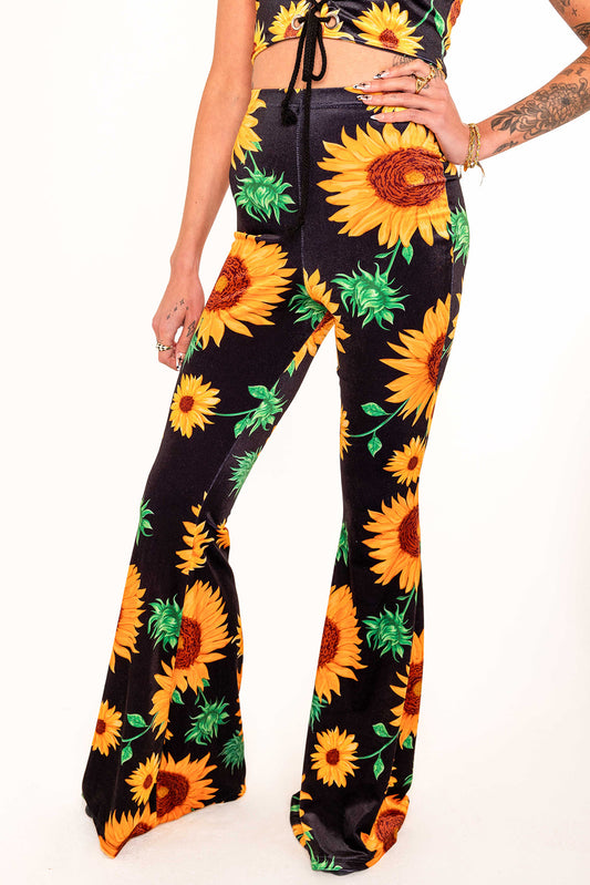 Flared Trousers - Sunflower