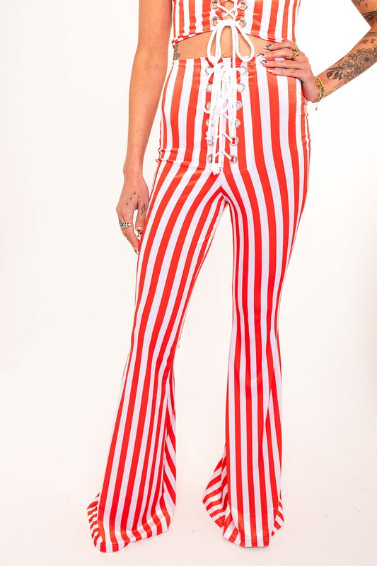 Stevie Flared Trousers - Candy Stripe