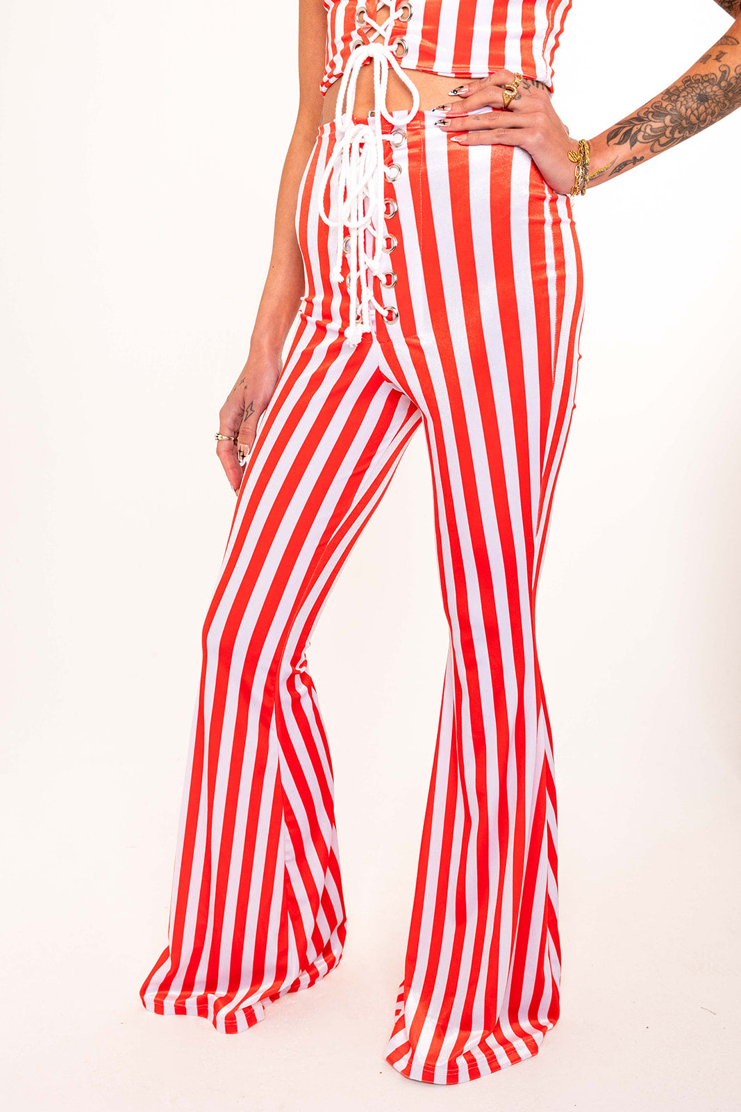 Stevie Flared Trousers - Candy Stripe