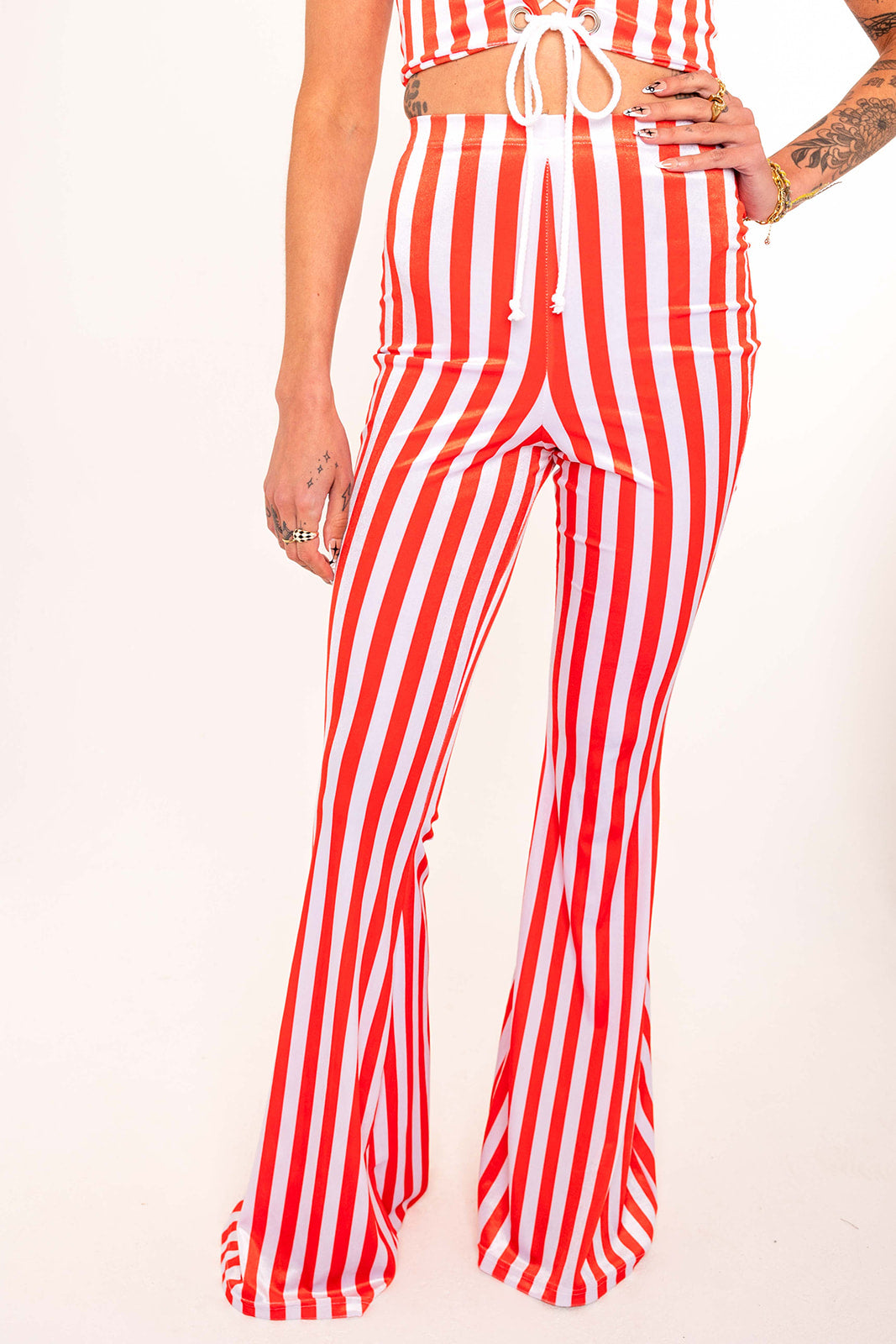 Flared Trousers - Candy stripe