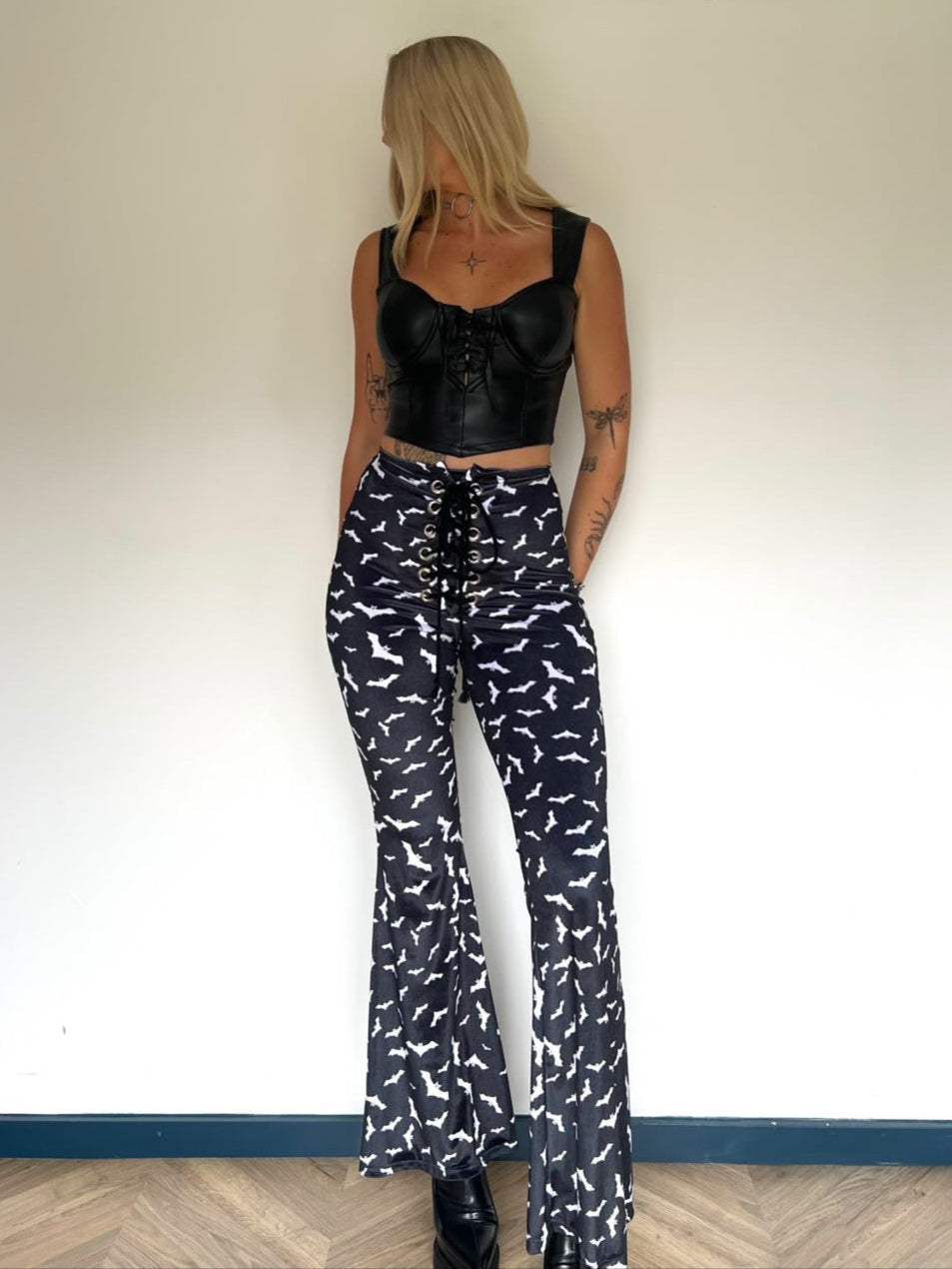 Stevie Flared Trousers - Bats