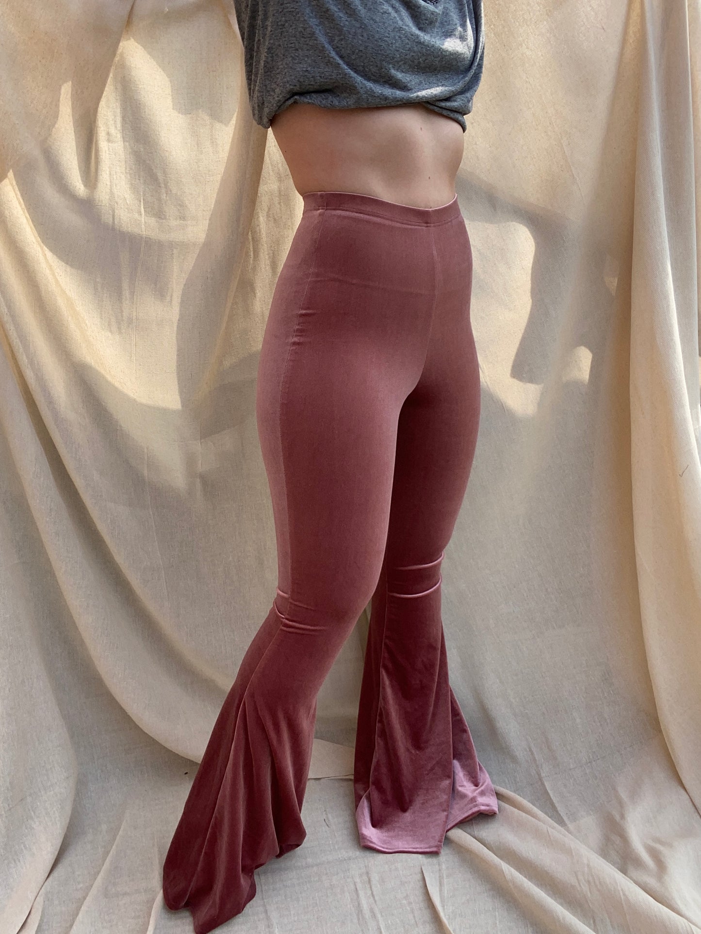 Flared Trousers - Blush