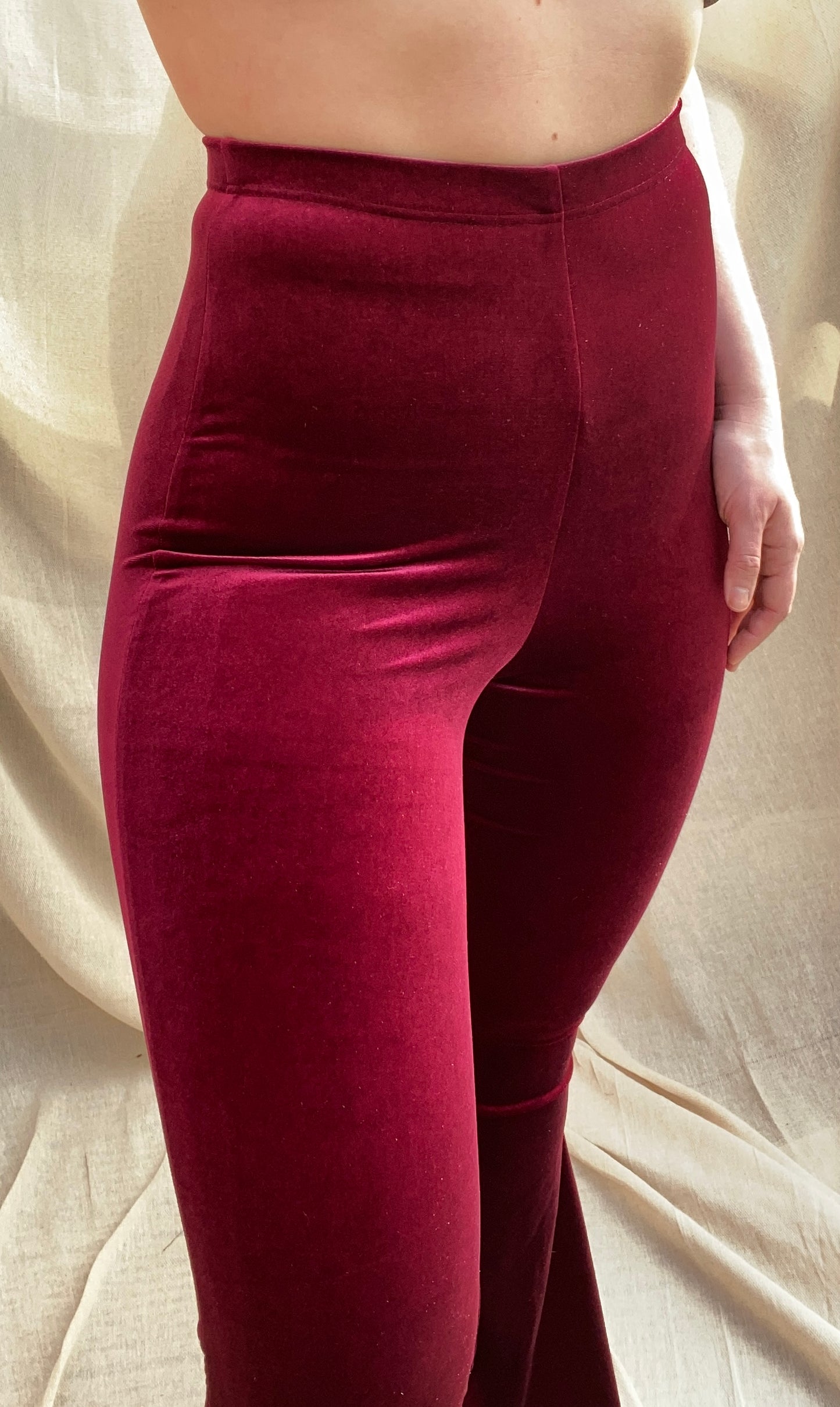 Flared Trousers - Wine